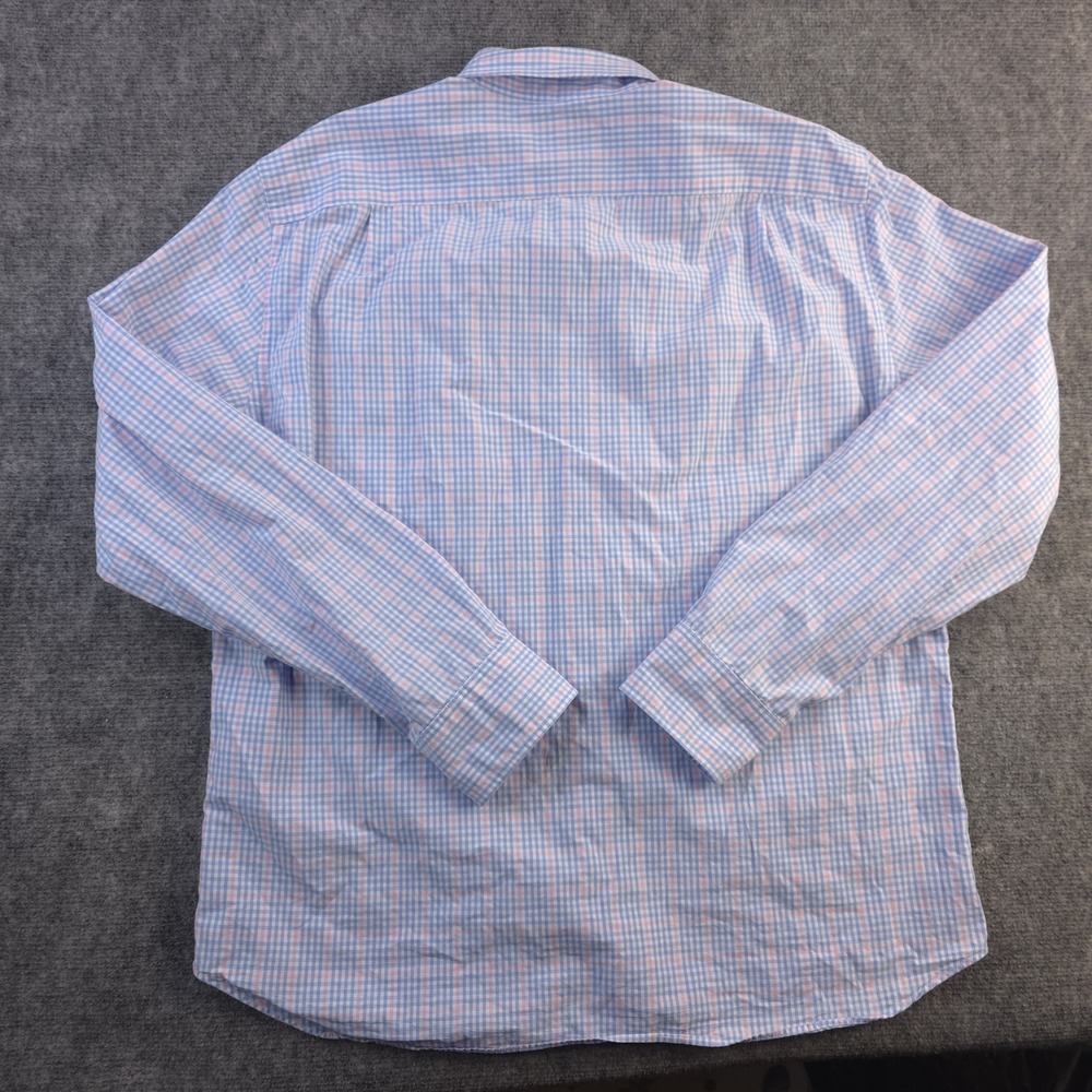 J Crew Shirt XL Slim Fit Pink Blue Check Long Sleeve Button Down Cotton Pocket - Picture 8 of 9